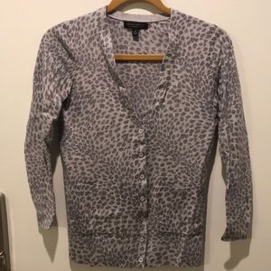 Gray leopard Banana Republic cardigan S